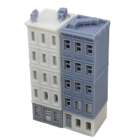 Outland Models Downtown Apartment Set White Grey Z Scale 1:220