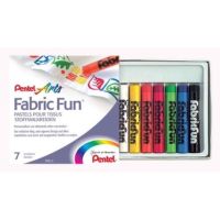 phc8 ชุดระบายสี สีน้ำ สีโปสเตอร์ อย่างดี สีฝุ่น สีเทียน สีชอ Pentel สีชอล์กเขียนผ้า เพนเทล สีชอล์คเขียนผ้า Fabric Fun 7 สี 15 สี