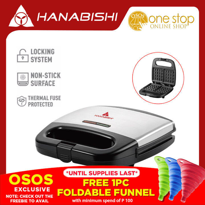Hanabishi Original Waffle Maker Waffle Toaster Stainless Steel Body HSM