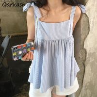 [A LIKE] Camisole WomenChic CuteSummer LooseDesign หญิงแขนกุด Basic KoreanCasual HolidayTops