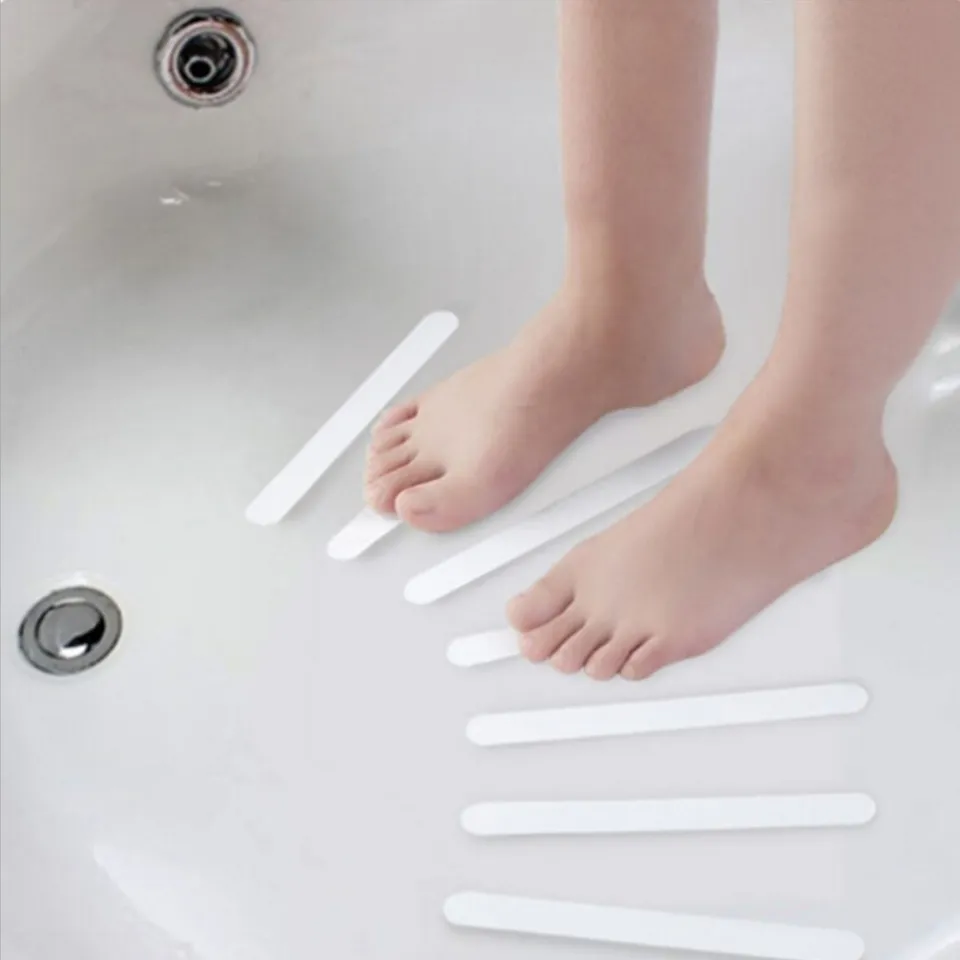 10PCS Transparent Anti Slip Bath Mat Waterproof Glue Bath Grip Stickers  Anti-fall Purpose High Strength Paste Safety Tape Pad 20x2cm