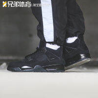 A--J4 Black Cat Suede Black Warrior Pure Black CU1110-010 Men and women with the same basketball shoes skateboard shoes