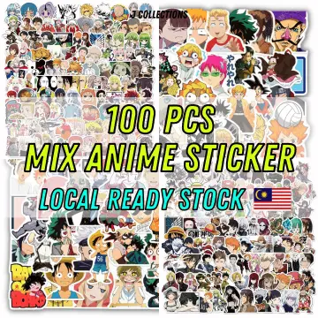 50/100Pcs One Piece Luffy Stickers Anime Sticker Notebook