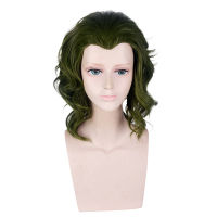 35cm BatmanThe Dark Knight Comics Heath Ledger Joker Cosplay Wig Men Curly Green Heat Resistance Hair Wigs