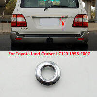 For Toyota Land Cruiser 100 LC100 1998-2007 Car Rear Trunk Tailgate Tail Door lock Hole Trim Ring Cover Chrome