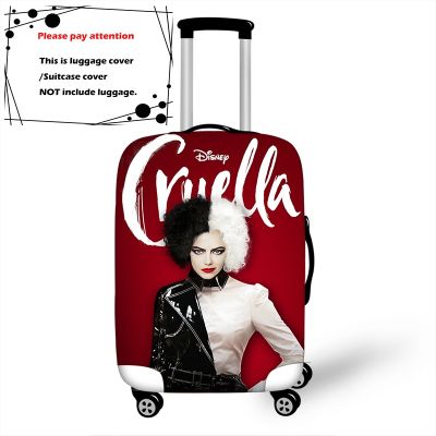 Disney Movie Cruella de Vil Thicken Luggage Suitcase Protective Cover Protect Dust Bag Trolley Cover Travel Accessories