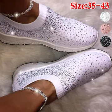 Buy Rhinestone Sneakers Bling Superdry Shoes, Sneakers Womens Shoes, Bridal  Shoes, Wedding Sneakers.size : 38 Online in India - Etsy