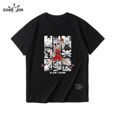 ข้อเสนอพิเศษ tshirt เสื้อยืดลําลอง ลายการ์ตูนอนิเมะ SLAM DUNK Sakuragi Hanamichi แฟชั่นฤดูร้อน สไตล์ฮิปฮอป สําหรับผู้ชาย(S-5XL)S-5XL