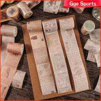 GGE SPORTS Scrapbooking เทปสติกเกอร์ตกแต่งคลาสสิควินเทจ50มม. สไตล์ย้อนยุคกระดาษ Washi