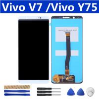 สำหรับ อะไหล่หน้าจอสัมผัสVivo V7สำหรับสัมผัสหน้าจอ LCD Vivo Y75หน้าจอดิจิตอล5.7นิ้วชิ้นส่วนอะหลั่ยประกอบครบชุด