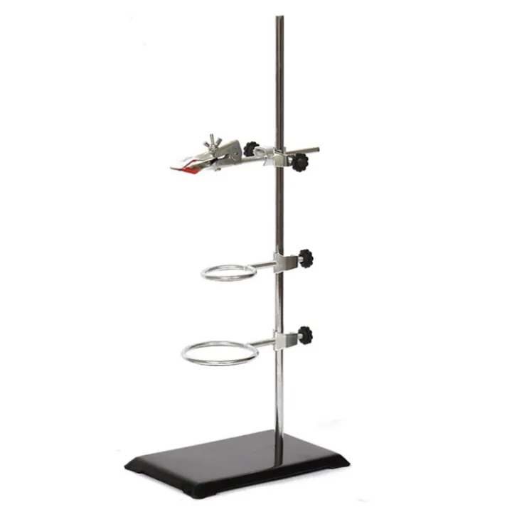 Laboratory Grade Metalware Support Stand, Cork Lined Burette Clamp with