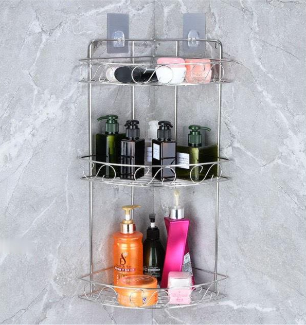 bathroom-shelf-organizer-ชั้นวางในห้องน้ำ-ชั้นวางในห้องน้ําสแตนเลส-ชั้นวางของ-ในห้องน้ำสแตนเลส-304-แท้-ไม่ต้องเจาะผนัง-ไม่ต้องใช้สว่าน-รับน้ำหนักได้ดี-แถมอุปกรณ์ติดตั้ง-ติดตั้งง่าย-ไม่ต้องเจาะ-bathroo