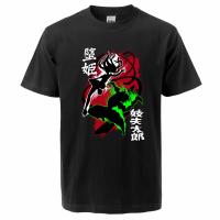 Demon Slayer Tshirt Japan Anime Daki And Gyutaro Camisetas Fashion Crew Neck Tee Shirt Male Clothes Harajuku Tshirt