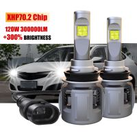 2PCS XHP70 Chip 120W H7 LED Car Headlight H4 LED Lamp H11 H4 H1 9005 9006 9012 Bulbs 6000K 30000LM Headlamp Auto Fog Lights 12V Bulbs  LEDs  HIDs