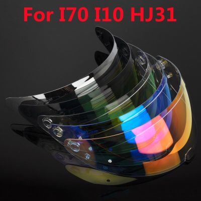 กระบังหน้าหมวกนิรภัย HJ31สำหรับ I10 I70อุปกรณ์หมวกกันน็อกแบบเต็มเลนส์ PC Moto Casco เลนส์โพลีคาร์บอเนต