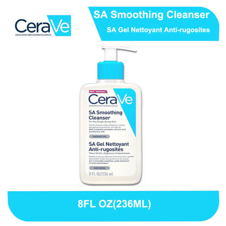 CeraVe SA Salicylic Acid Smoothing Cleanser Gentle exfoliator for acne