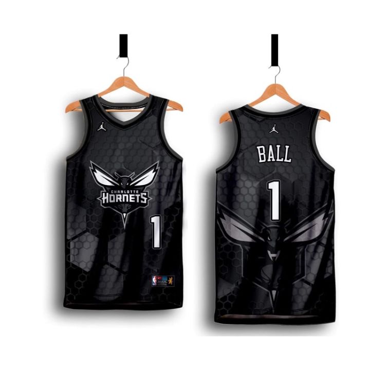 NEW BASKETBALL HORNETS 10 BALL JERSEY FREE CUSTOMIZE NAME & NUMBER