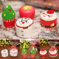 Christmas Cake Shape Towel Snowman Dinner Decor New Year 2022 Embroidered Towel For Home Christmas Tree Towels Children 39;s Gifts