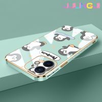 Jlingji เคสสำหรับ iPhone 12 12 12 Pro 12 Pro Max 12เคสขนาดเล็กลายการ์ตูนเพนกวินใหม่กรอบสี่เหลี่ยมพื้นผิวเคสซิลิกาเจลกันกระแทกเคสมือถือรวมเลนส์กล้องถ่ายรูปฝาครอบป้องกัน