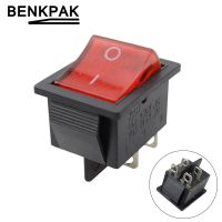 illuminated KCD4 mini rocker switchboat switch4 pins220V ON-OFF