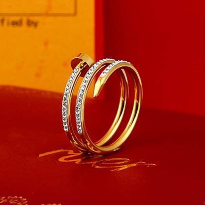 แหวนตะปู-รุ่นเพชรล้อมรอบวง-แหวน-แหวนแฟชั่น-แหวนเพชร-งานสวยหรู-พร้อมส่ง