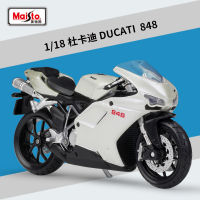 Maisto 1:18 Ducati 848 Motorcycle Simulated Alloy Model with Base