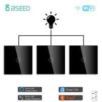 【DT】hot！ BSEED Wifi Wall Sensor Switches 1Gang 3Way By App