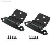 ◐ 2Pcs Overlay Cabinet Hinges Self Close Cabinet Door Hinge Kitchen Cupboard Flush Hinge Antique Furniture Hardware