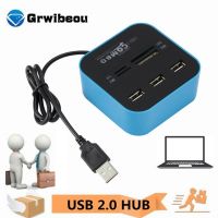 Grwibeou ตัวเชื่อมต่อ USB 3พอร์ตอะแดปเตอร์สำหรับแท็บเล็ตโน้ตบุคคอมพิวเตอร์ PC เครื่องอ่านการ์ดความเร็วสูงหนึ่ง USB ไมโครเอสดี2.0 USB