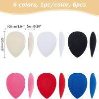 REPROB 6ชิ้น6สีหยดน้ำตา13X10หมวก Fascinator ฐานหมวกหางทำฐานผู้หญิง