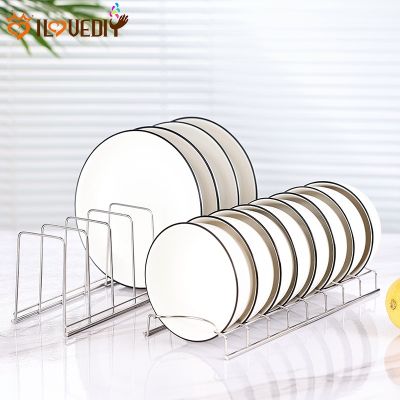 [Stainless Steel Draining Dish Rack Pot Lid Drying Rack] [Drainer Rack for Dishes Cutlery Stroage Shelf] [Kitchen Organiser]