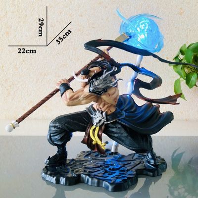 ZZOOI 29CM Anime One Piece Edward Newgate GK Can Glow Fourth Emperor Dad White Beard Action Figure Model Toys for Children Collection