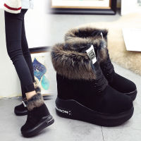 2021 Winter Boots Women Ankle Boots Warm Plush Winter Woman Shoes Sneakers Flats Lace Up Ladies Shoes Women Short Snow Boots