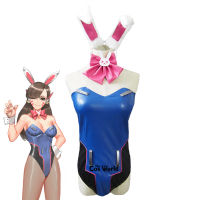 OW DVA Bunny Girl Rabbit Girl Jumpsuits Maid Dress Uniform Games Cosplay Costumes