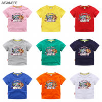 AISAMEFEเสื้อผ้าเด็กการ์ตูนPAW Patrolเด็กเสื้อแฟชั่นลำลองใหม่INSสไตล์ 3-9Yเด็กTShirt