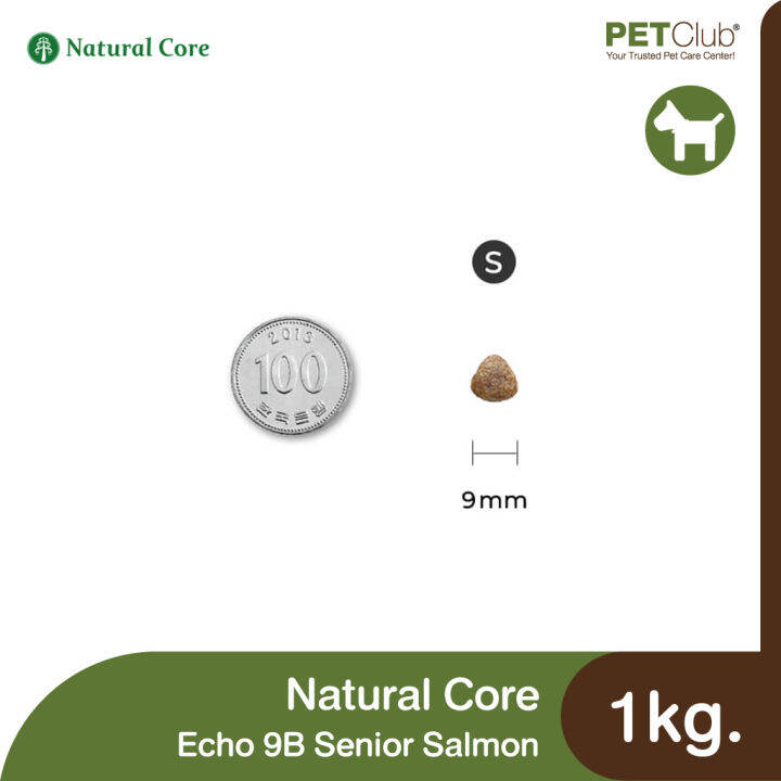 petclub-natural-core-echo-9b-senior-salmon-อาหารเม็ดสุนัขโต-สูตรแซลมอน-1kg