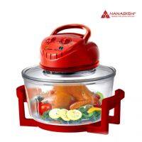 HANABISHI หม้ออบลมร้อน OVEN AO-1202 RED ฝาอบลมร้อน พร้อมโถแก้ว สีแดง ความจุ 12 ลิตร