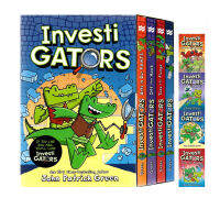 Original English investi Gators 1-4 crocodile investigators 4 full-color comic books picture books funny comic story books extracurricular English reading picture books for primary and secondary schools