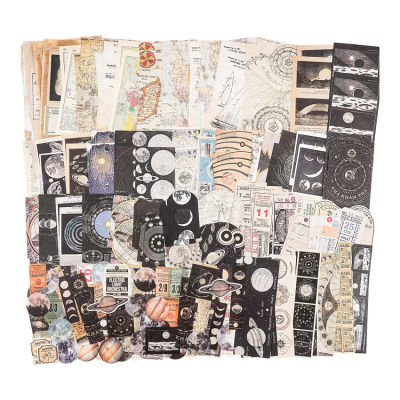 【ในสต็อก】สติกเกอร์สมุดติดรูปวินเทจ (200ชิ้น) สำหรับศิลปะบันทึกการโฆษณา B-Ullet ขยะสมุดรายวันอุปกรณ์สมุดโน้ตชุดงานฝีมือ DIY อัลบั้มศิลปะคอตตอนธรรมชาติกรอบรูป