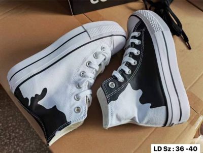 รองเท้าผ้าใบหุ้มข้อ Converse All Star สีขาว สินค้าพร้อมส่ง
