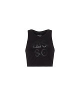 มอสซิโม®  M7213-0003 เสื้อกล้าม Slim Crop top - Graphic Black