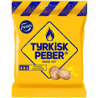 Tyrkisk Peber, pepper liquorice, salmiakki turkin pippuri, Fazer, 120 g