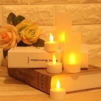 4/6/8 Pieces White/RGB Amber USB Rechargeable Electronic Bougies Decorative Tea Lights Led Candles Christmas Wedding Party Decor