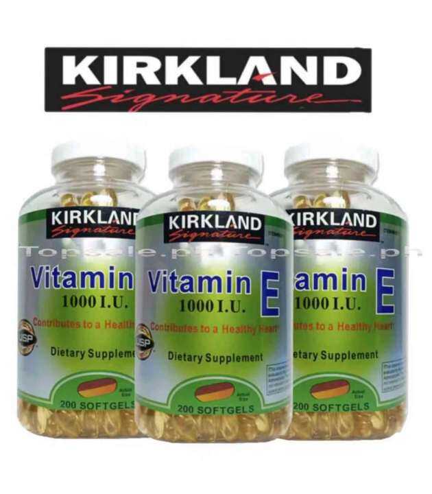 ( SET OF 3 ) Original Kirkland Vitamin E 1000 I.U. 200 Softgels Lazada PH