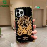 แบรนด์สุดหรูชุบเย็นหัวเสือ HP เคสใส่โทรศัพท์สี่เหลี่ยม TPU นุ่มเคสสำหรับ Redmi 6A 7A Redmi 8A Redmi 9T Redmi 9A Redmi 9C Redmi 10A Redmi 10C A1 Redmi 11 Prime