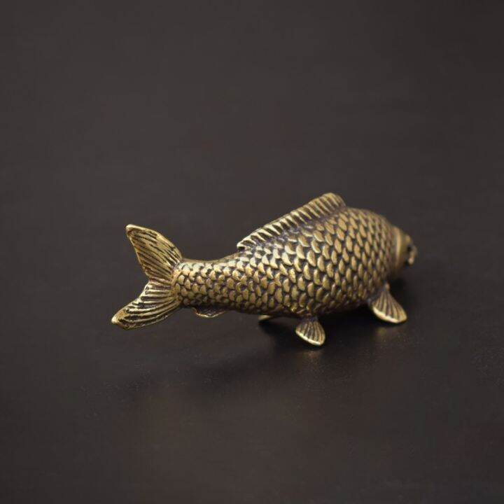 retro-brass-carp-fish-figurine-miniature-tea-table-pet-small-ornament-copper-animal-feng-shui-crafts-home-decoration-accessories