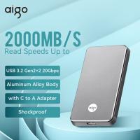 AIGO USB SSD พกพา3.2 2000 HD ภายนอก500GB 1TB 2TB HDD ความเร็วสูงฮาร์ดไดรฟ์โซลิดสเตตดิสก์ P1P1