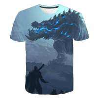 [COD] หนัง Godzilla ยอดนิยมของญี่ปุ่น 3d พิมพ์ดิจิตอลคอกลมแขนสั้นผู้ชาย T เสื้อฤดูร้อนเสื้อหลวมราคาไม่แพง