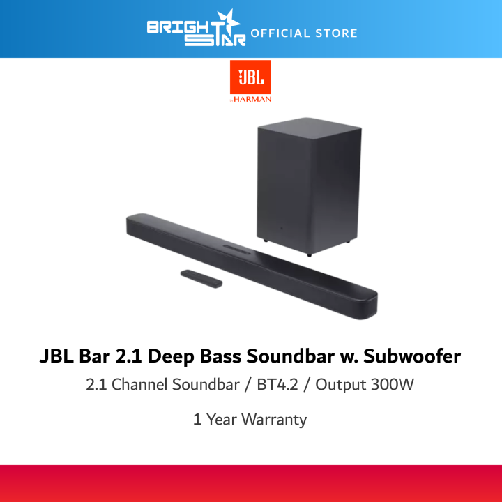 JBL Bar 2.1 Deep bass with Wireless Subwoofer Lazada
