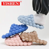 YISHEN Unisex Summer Slides For Women Indoor Slippers Bubble Slides Massage Litchi Sandals Fashion Designer Sandals Men Clogs2023